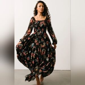 Baltic Born Chiffon Floral Maxi Dress 1X